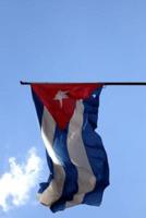 Cuban Flag Flying in the Wind in Havana Cuba Journal