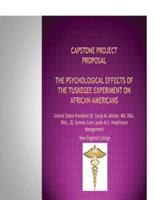The Psychological Effects of the Tuskegee Experiment on African Americans