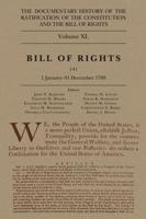 The Documentary History of the Ratification of the Constitution and the Bill of Rights, Volume 40