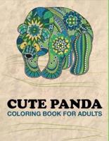 Cute Panda Coloring Book for Adults