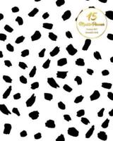 15 Months Planner October 2017 - December 2018, Monthly Calendar With Daily Planners, Passion/Goal Setting Organizer, 8X10,"Leopard Black White