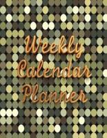 Weekly Calendar Planner - 70 Weeks - (8.5 X 11) - Green Circle Design