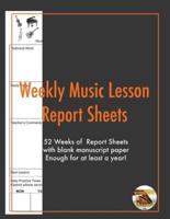 Weekly Music Lesson Report Sheets