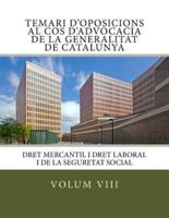 Volum VIII Temari Oposicions Cos Advocacia Generalitat De Catalunya