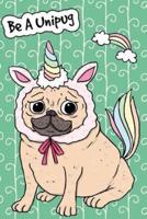 Bullet Journal Notebook for Dog Lovers Unicorn Pug - Green