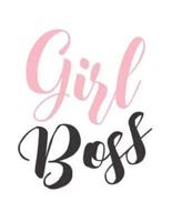 GIRL BOSS, Mix 90P Lined Ruled 20P Dotted Grid, Girls Quote Journal, 8.5X11 in, 110 Undated Pages
