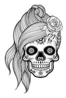 Color My Cover Halloween Journal - Female Skull