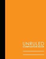Unruled Composition Book