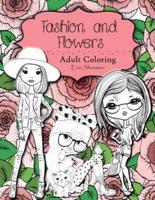 Fashion and Flowers Adult Coloring Book