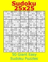 Sudoku 25X25 50 Giant Easy Sudoku Puzzles