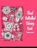 Floral Butterflies Coloring Book
