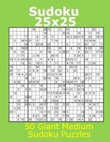 Sudoku 25X25 50 Giant Medium Sudoku Puzzles