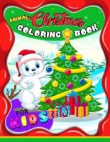 Animal Christmas Coloring Book for Kids