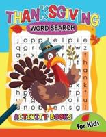 Thanksgiving Word Search Activity Book for Kids