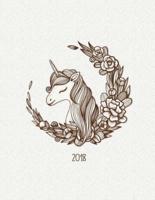 Vintage Unicorn 2018 Weekly Monthly Planner