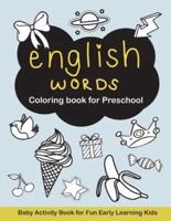 English Words Coloring Book for Preschool