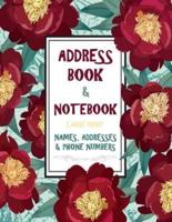 Address Book & Notebook Large Print - Names Addresses & Phone Numbers