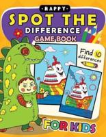 Happy Spot The Difference Game Book for Kids