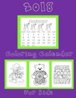 Coloring Calendar 2018 for Kids