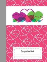 Composition Notebook (Colorful Hearts Cover, College Ruled)