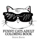 Funny Cats Adult Coloring Book