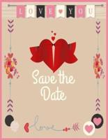 Save the Date ( Wedding Blank Journal, DIY Photo Album)