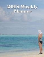 2018 Weekly Planner - 2 Pages Per Week - Goal Organizer - Monthly Weekly Agenda Datebook Diary - January 2018 - December 2018 - 8.5" X 11" - Ocean Reflections