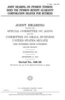 Joint Hearing on Pension Tension