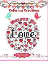 Coloring Creations Believe In Love ( Notebook Doodle Coloring )