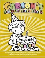 Carson`s Birthday Coloring Book Kids Personalized Books