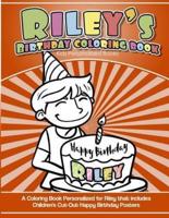 Riley's Birthday Coloring Book Kids Personalized Books