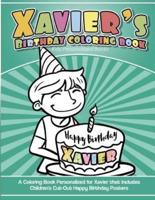 Xavier's Birthday Coloring Book Kids Personalized Books