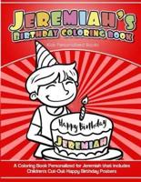 Jeremiah's Birthday Coloring Book Kids Personalized Books