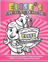 Elise's Birthday Coloring Book Kids Personalized Books