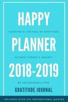 Gratitude Journal Happy Planner 2018-2019