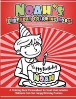 Noah's Birthday Coloring Book Kids Personalized Books