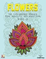 Flowers 50 Coloring Pages For Adults Relaxation Vol.3