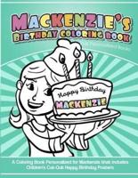 Mackenzie's Birthday Coloring Book Kids Personalized Books