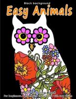 Adult Coloring Book Easy Animals