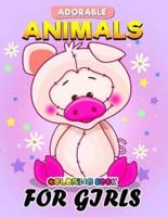 Adorable Animals Coloring Book for Girls
