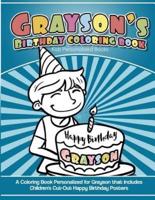 Grayson's Birthday Coloring Book Kids Personalized Books