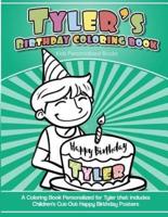 Tyler's Birthday Coloring Book Kids Personalized Books