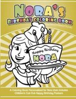 Nora's Birthday Coloring Book Kids Personalized Books