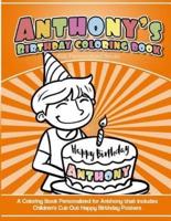 Anthony's Birthday Coloring Book Kids Personalized Books