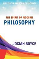 The Spirit of Modern Philosophy