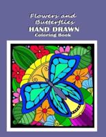 Flowers and Butterflies Hand Drawn Coloring Book