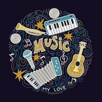 Music My Love: Manuscript Paper for Kids, Blank Sheet Music