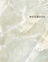 Notebook: Blank Unlined Notebook, White Marble Cover, Large Sketch Book 8.5 x 11