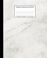 Marbled Composition Notebook: White Marble Paper   Wide Ruled Notebook/Journal Paper