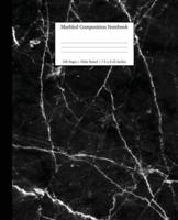 Marbled Composition Notebook: Black Marble Paper   Wide Ruled Notebook/Journal Paper